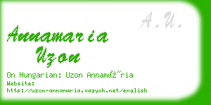 annamaria uzon business card